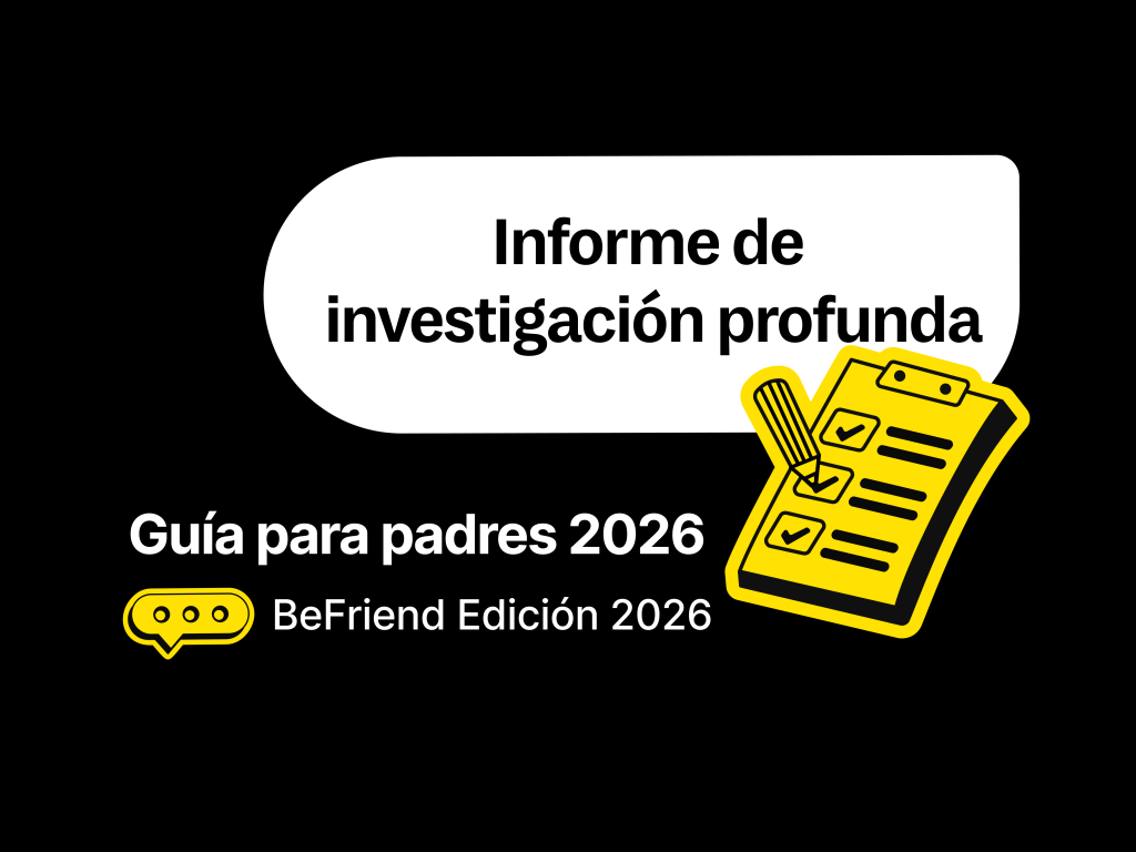 Informe de investigación profunda sobre redes sociales juveniles y salud mental, guía para padres 2026 de BeFriend